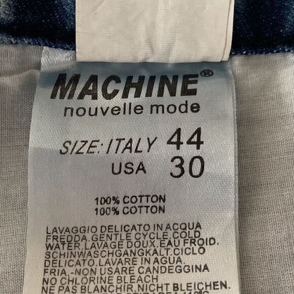 Machine Pour-neuf-Mode NWT super distressed,slim leg, light wash, denim jeans 30 - Picture 9 of 11